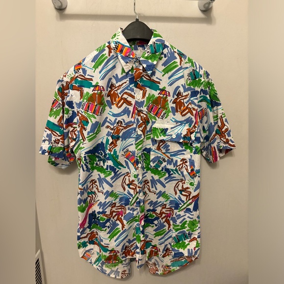 Vintage Surf Line Hawaii Original Jams Shirt Mens Small Hawaiian Surfer Beach - Picture 1 of 8